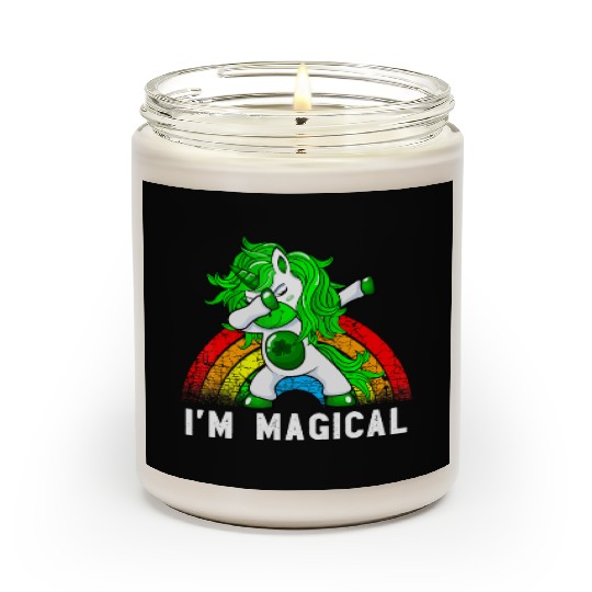 Im Magical Irish Dabbing Unicorn Toddler St Patric Scented Candles