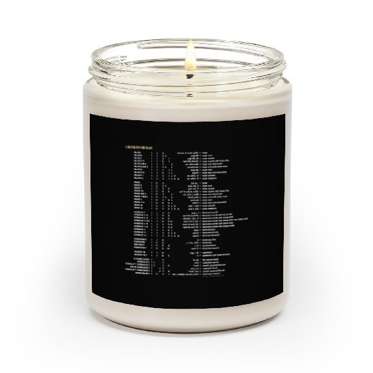 Guitar Chord Formulas Scented Candles