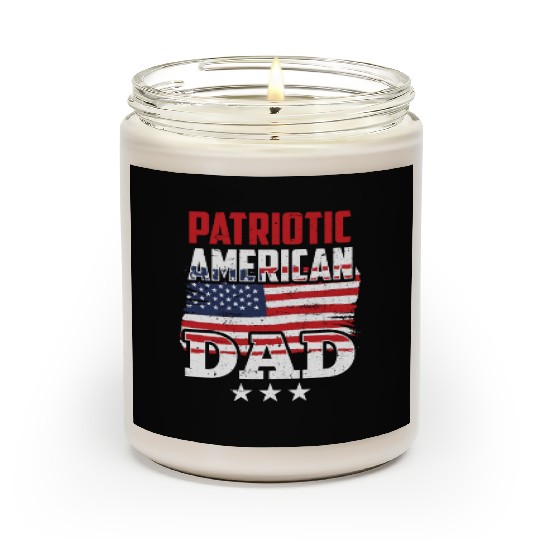 Patriotic American Dad Patriot US USA Scented Candles
