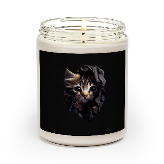 Cat Art Design Cute Cat Mom Meow Paws I Love Cats Scented Candles