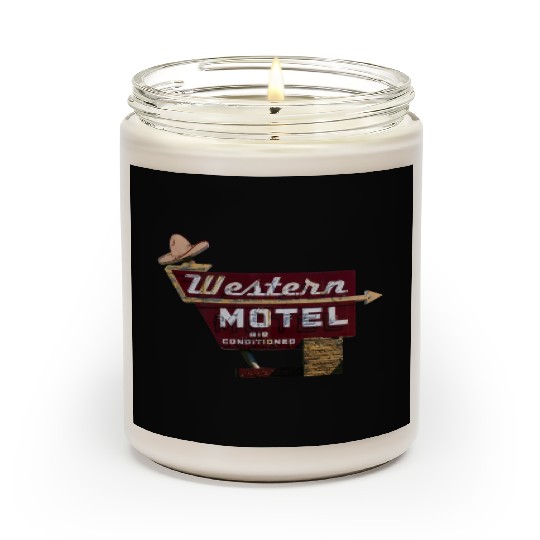 Route 66 Neon Western Motel Bethany Oklahoma Scented Candles