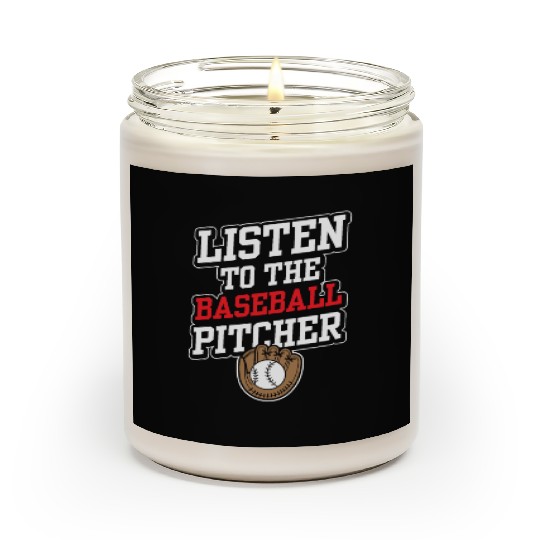 Listen To The Baseball Pitcher Player Hobby Scented Candles