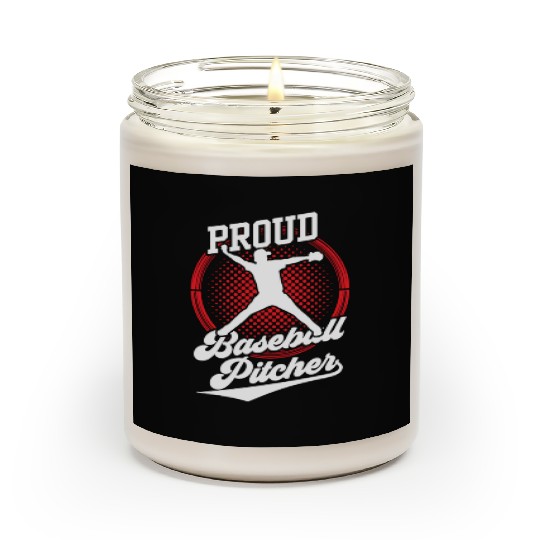 Proud Baseball Pitcher Player Hobby Sayings Scented Candles