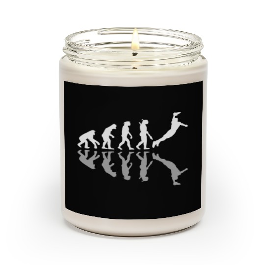 Human Evolution Frisbee Player Disc Sport Lover Scented Candles