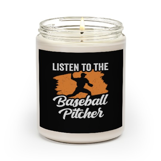 Listen To The Baseball Pitcher Hobby Player Scented Candles