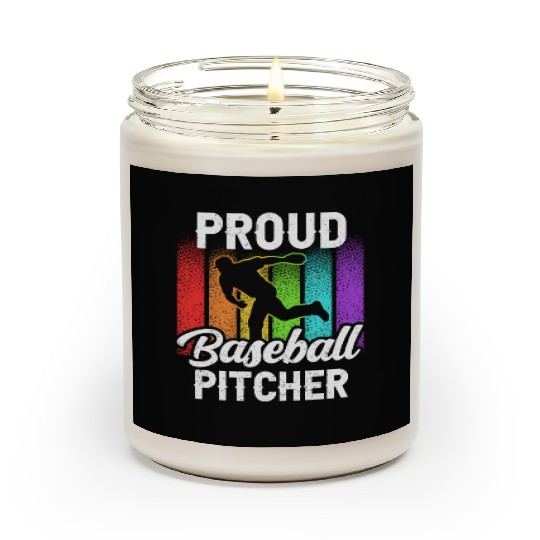 Proud Baseball Pitcher Sayings Player Hobby Scented Candles