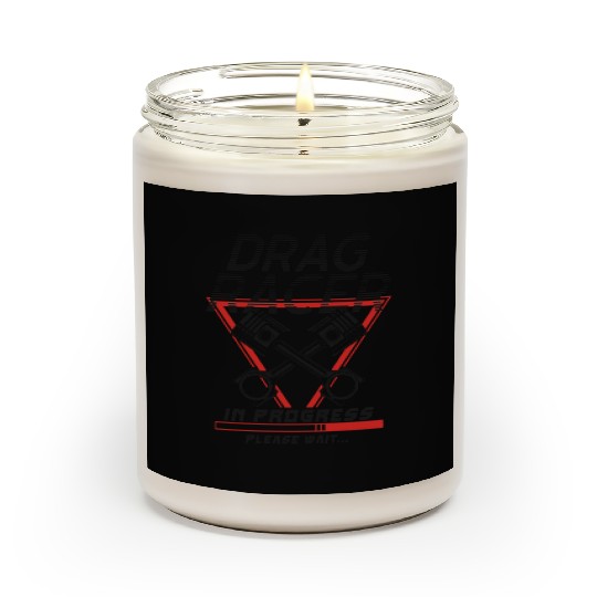 Drag Racing Race Car Retro Vintage Scented Candles