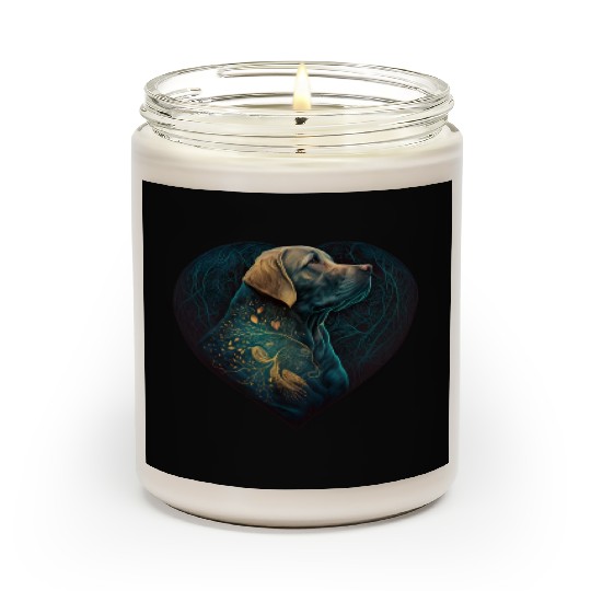 Dog Heart Love Dog Lovers Gifts Scented Candles