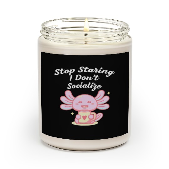 Stop Staring I Dont Socialize Nerd Introvert Weird Scented Candles