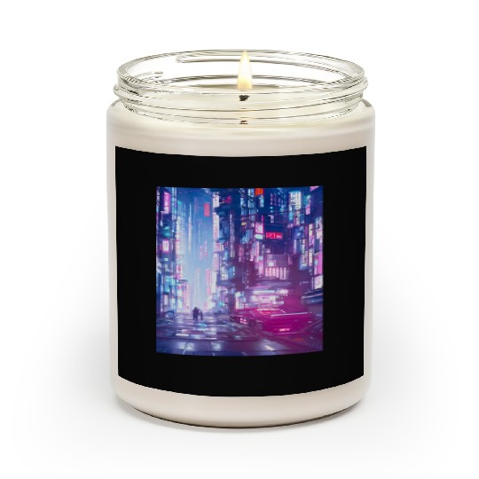 Cyberpunk Vaporwave Anime Japan Cyber synthwave Scented Candles
