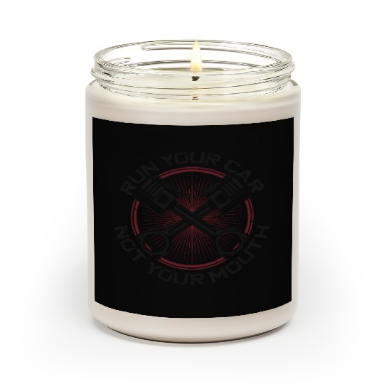 Drag Racing Race Car Vintage Run Scented Candles