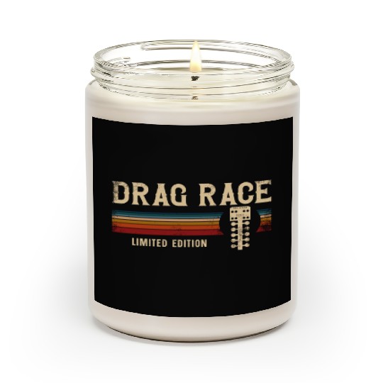 Drag Racing Race Car Retro Vintage Scented Candles