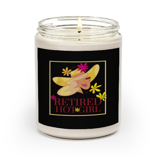 Retired Hot Girl Retro 70s Girl Flower Aesthetic Scented Candles