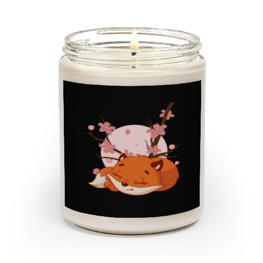 Japanese Fox Cherry blossom Flower sakura kawaii Scented Candles