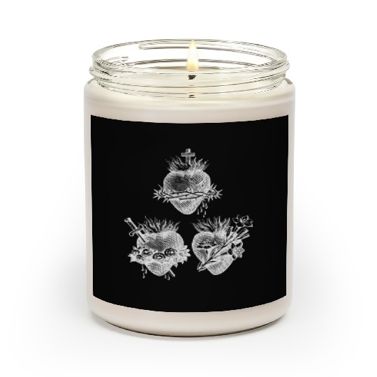 Sacred Heart of Jesus and Immaculate Heart of Mary Scented Candles
