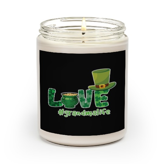 Shamrock Love Grandma Saint Patrick Day Scented Candles