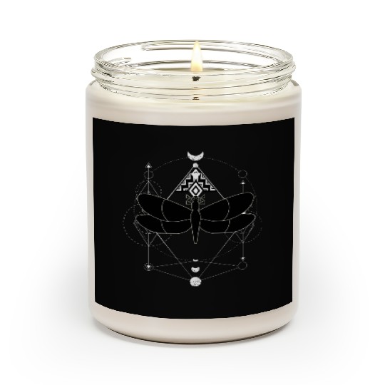 Minimalist Insect Celestial Dragonfly Sacred Geome Scented Candles