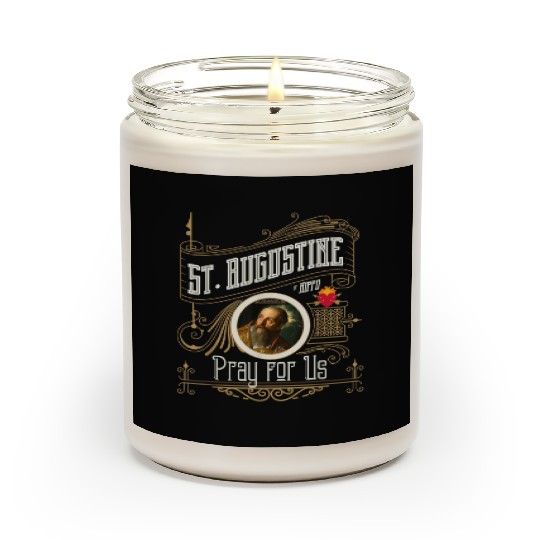 St. Augustine of Hippo Pray for Us City God Cathol Scented Candles