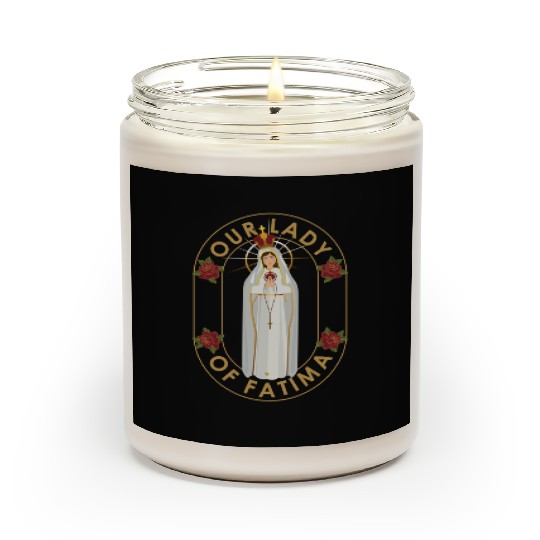 Our Lady of Fatima Rosary Prayer Holy Blessed Mary Scented Candles