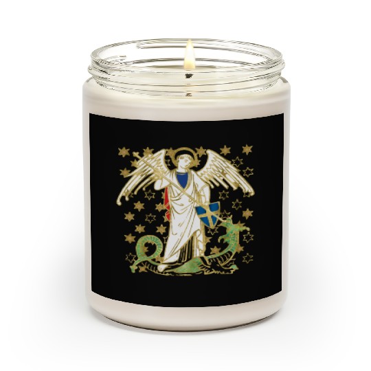 St. Michael the Archangel Icon Dragon Catholic Ang Scented Candles