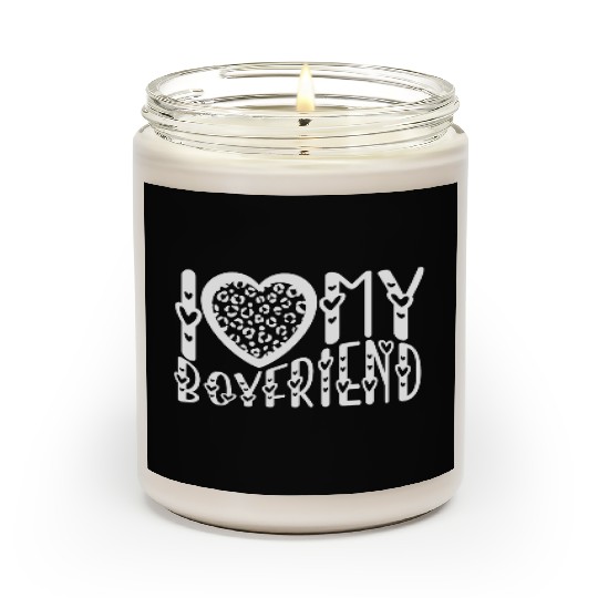 I Love My Boyfriend I Heart My Boyfriend Leopard Scented Candles