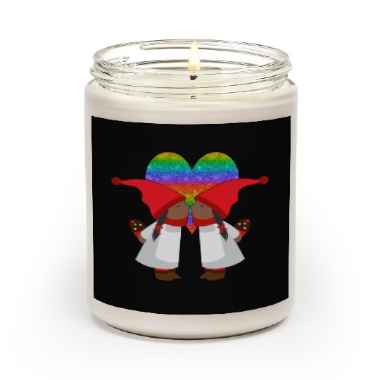 Black Lesbian Gnome Valentines Day Couples Gift Scented Candles
