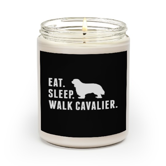 Eat Sleep Walk Cavalier King Charles Spaniel Scented Candles