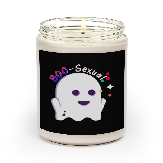 Boo Sexual Cute Bi Ghost LGBT Bisexual Pride Funny Scented Candles