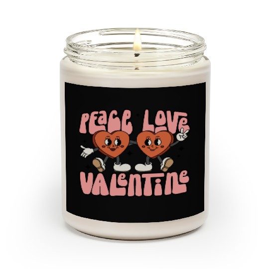 Peace Love Valentine Candy Heart Scented Candles