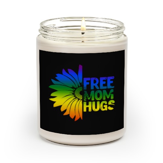Free Mom Hugs, LGBT Sunflower Scented Candles