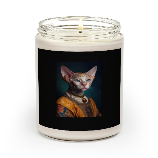 Gold King Devon Rex Cat Breed Portrait Royal Renai Scented Candles