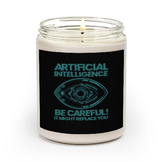 AI Machine Learning Computer Geek Technology Robot Scented Candles