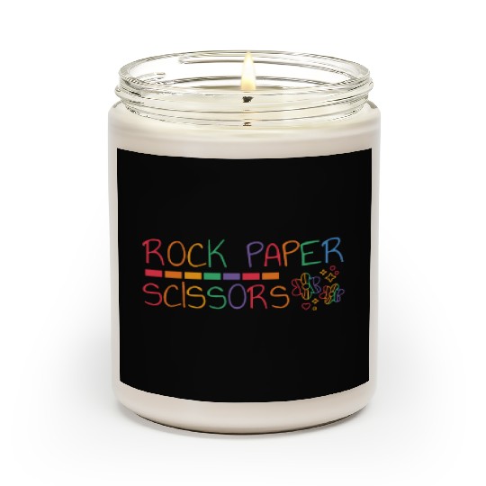 Rock Paper Scissors LGBT Lesbian Funny Quote Pride Scented Candles