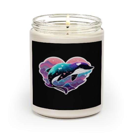 Orca Is My Valentine, Love Hearts Orca Valentines Scented Candles