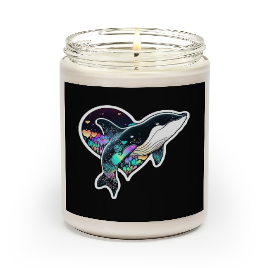 Orca Is My Valentine, Love Hearts Orca Valentines Scented Candles