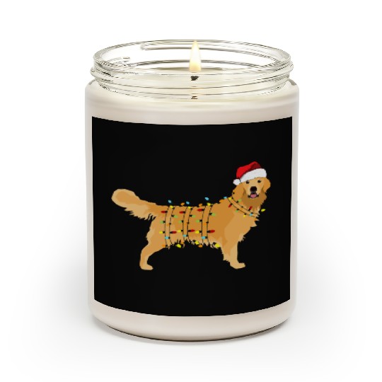 Christmas Golden Retriever Happy New Year Gift For Scented Candles