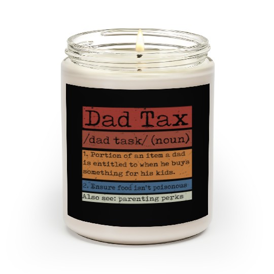 Vintage Dad Tax Definition Men Funny Father's Day Scented Candles