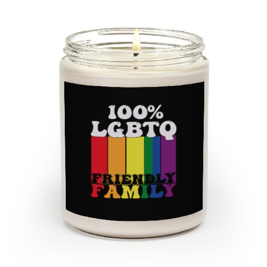 LGBTQ Friendly Family Gay Pride Month Rainbow Scented Candles