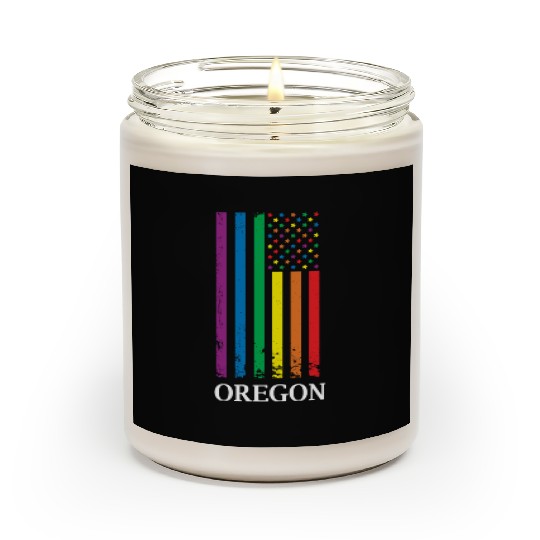 Oregon Pride Month Pride Flag LGBT Community LGBTQ Scented Candles