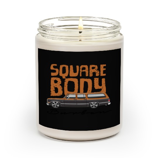 square Burnt Orange Scented Candles