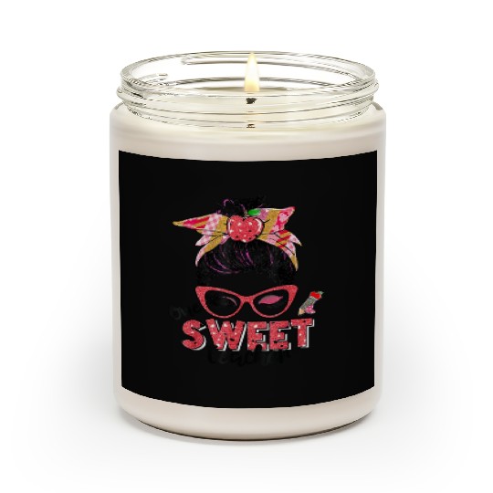 One Sweet Teacher Messy Bun Teacher Life Valentine Scented Candles