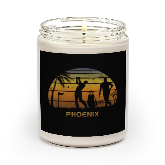 Retro Phoenix Golf Golfing Fan Golfer Gift Scented Candles