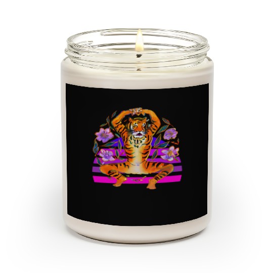 Yoga Tiger loves flowers Scented Candles