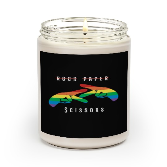 Rock Paper Scissors | Funny Lesbian Pride LGBT Scented Candles