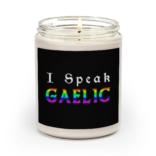 St Patricks Day Rainbow LGBT | I Speak Gaelic Scented Candles