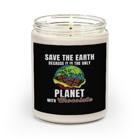 Save Planet Chocolate Scented Candles