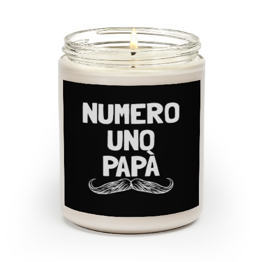 Numero Uno Papa Italian Dad Father's Number 1 Dad Scented Candles
