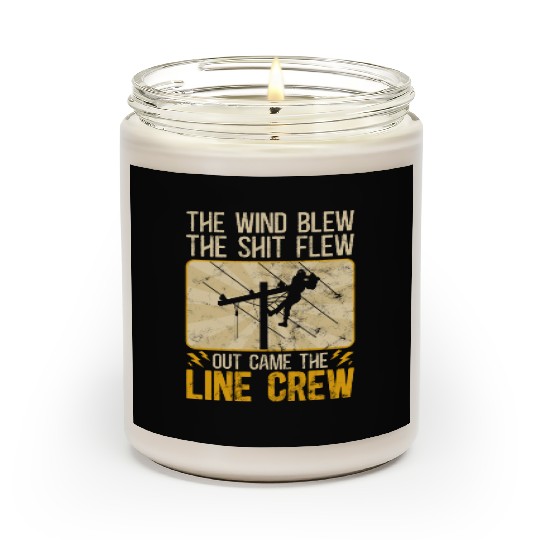 Funny Electrical Lineman Saying Thank A Lineman Scented Candles