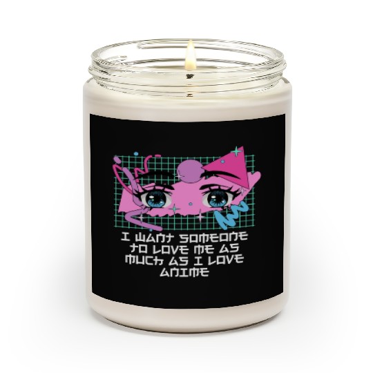 Love Me as Much as I Love Anime Manga Valentine's Scented Candles