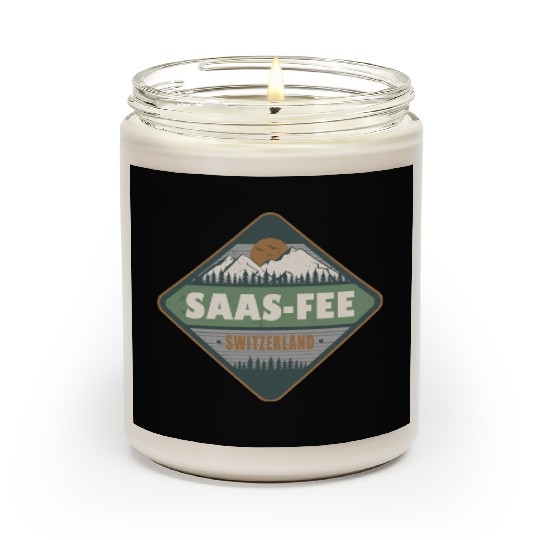 Saas-Fee Switzerland Swiss Alps Vintage Hiking Scented Candles